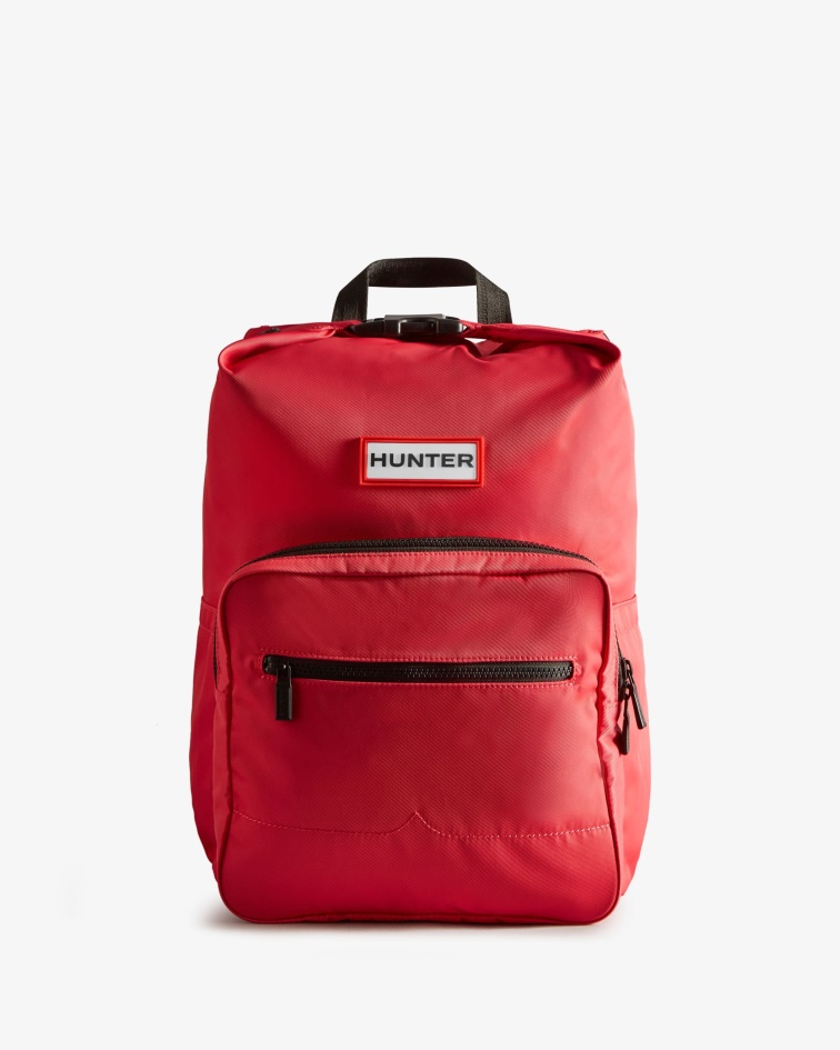 Hunter Nylon Pioneer Top Clip Backpack Rowan Pink