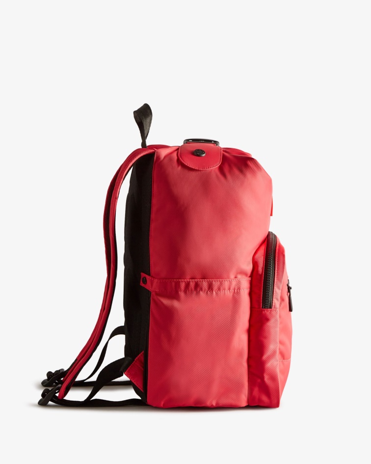 Hunter Nylon Pioneer Top Clip Backpack Rowan Pink