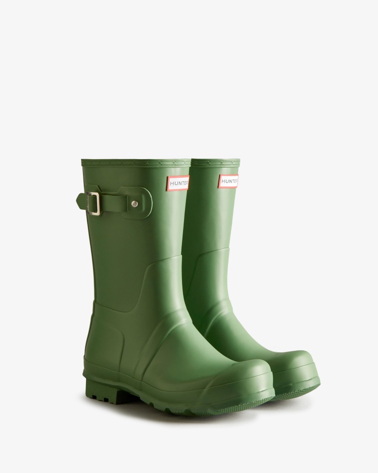 Hunter Men's Original Short Rain Boots Fell Green