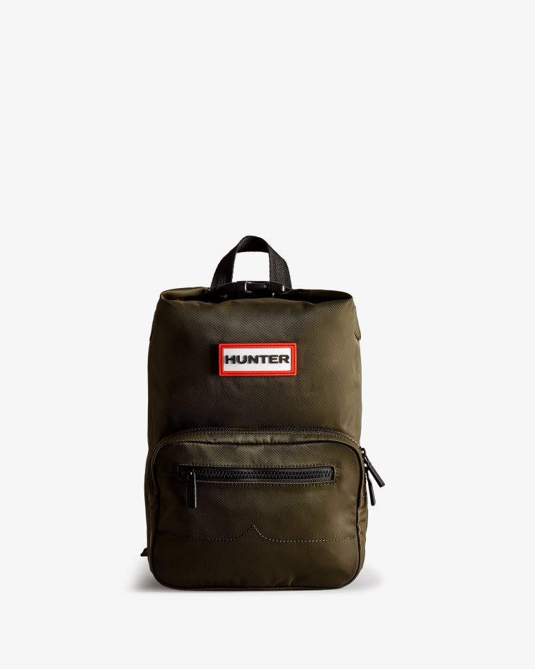 Hunter Mini Nylon Pioneer Top Clip Backpack Dark Olive