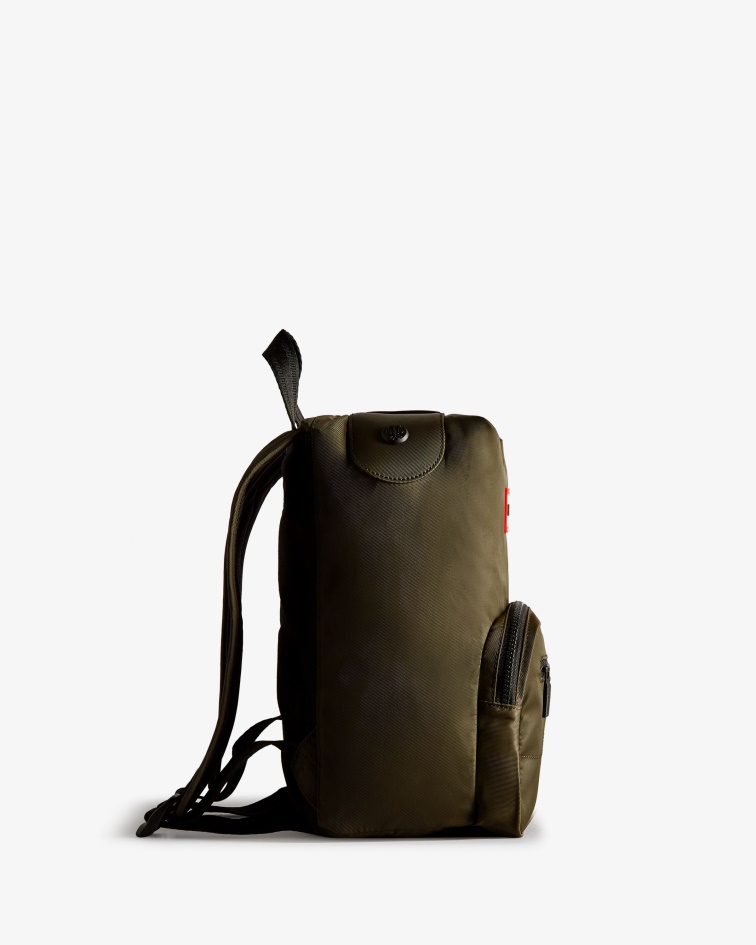 Hunter Mini Nylon Pioneer Top Clip Backpack Dark Olive