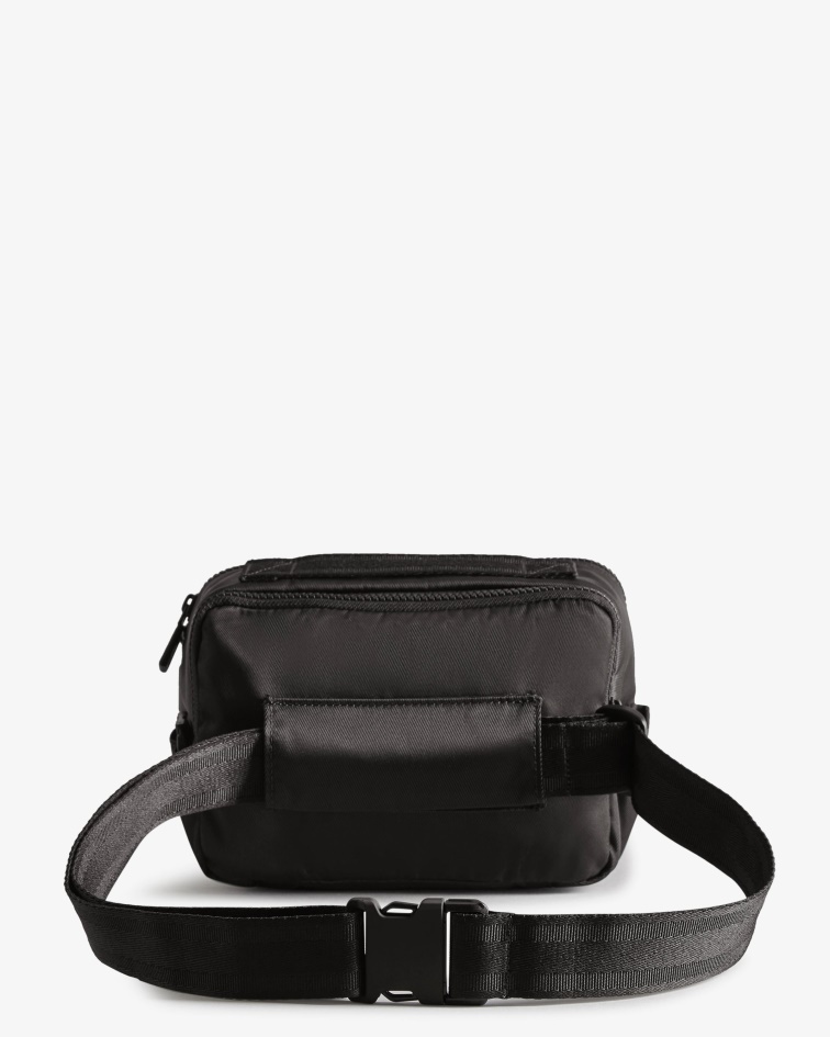 Hunter Nylon Three-Way Top Clip Crossbody Bag Black