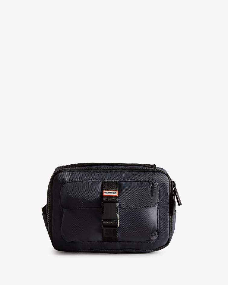 Hunter Nylon Three-Way Top Clip Crossbody Bag Navy