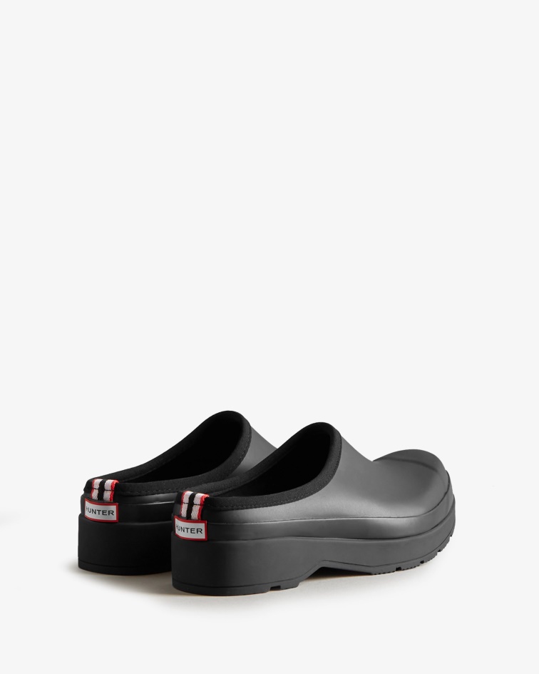 Hunter Men's Play Clogs Black