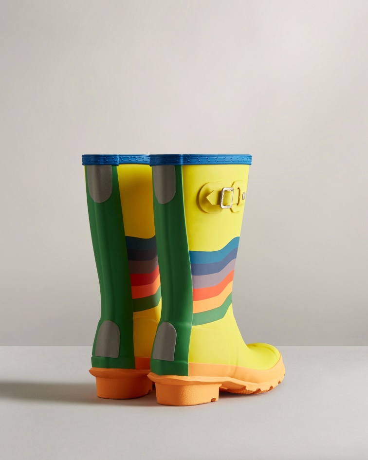 Hunter Big Kids (5-11 Years) Wiggle Rainbow Rain Boots Multicoloured