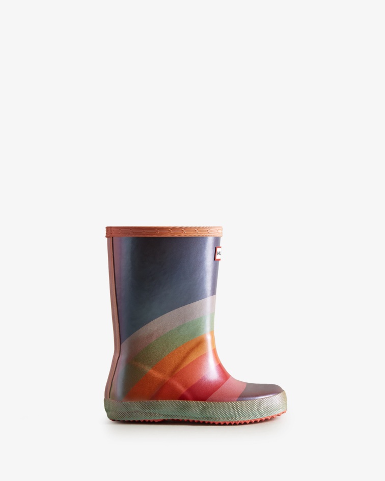Hunter Kids First (18 Months-8 Years) Nebula Rainbow Rain Boots