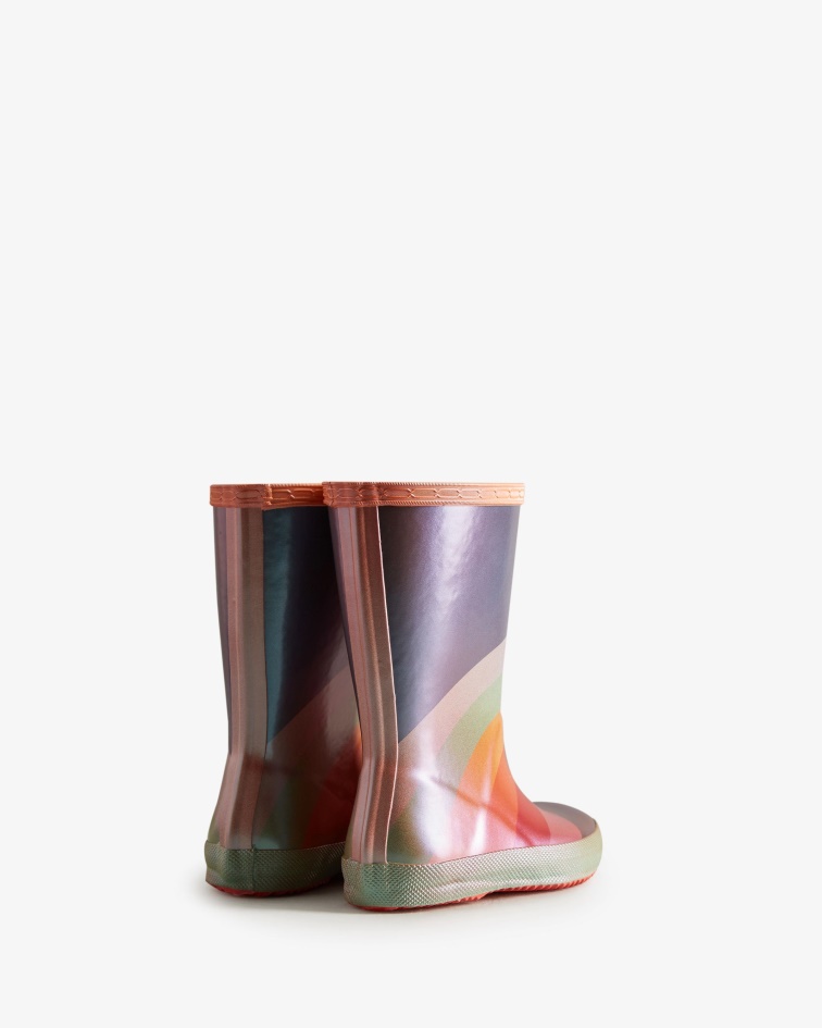 Hunter Kids First (18 Months-8 Years) Nebula Rainbow Rain Boots