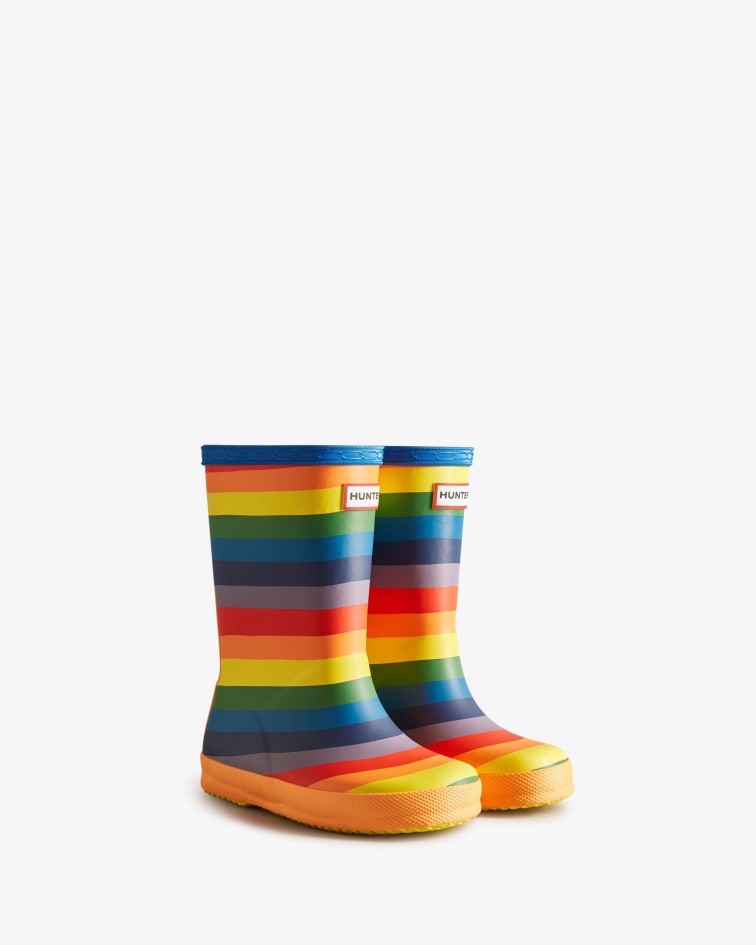 Hunter Kids First (18 Months-8 Years) Rainbow Rain Boots Multicoloured