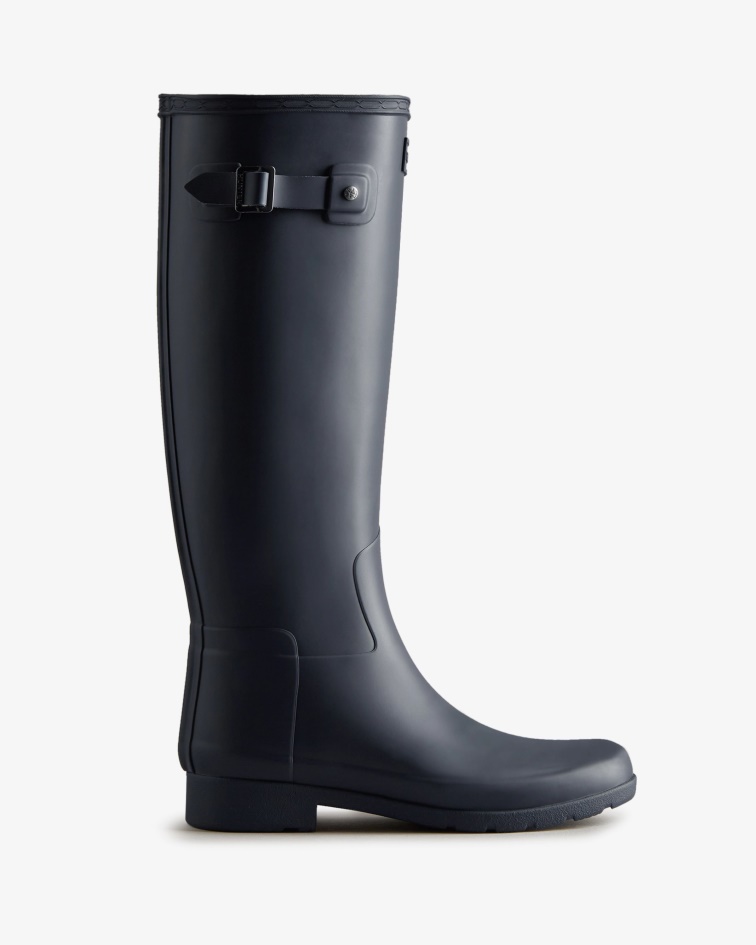 Hunter Women's Refined Slim Fit Tall Rain Boots Navy