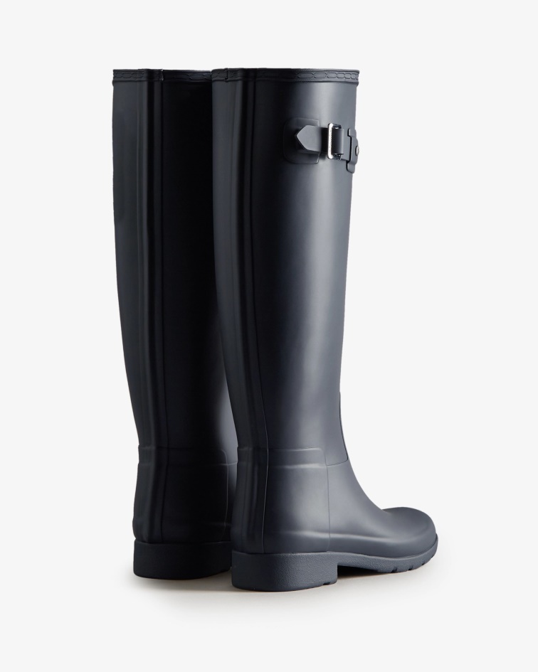 Hunter Women's Refined Slim Fit Tall Rain Boots Navy