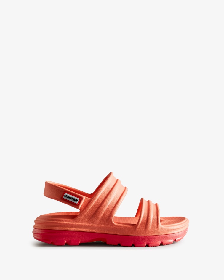 Hunter Women's BLOOM Sandal Sun-Cup Orange-Rowan Pink
