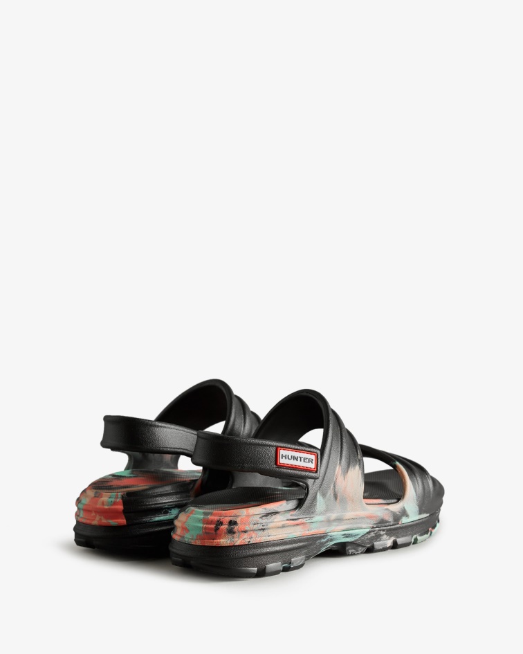 Hunter Women's BLOOM Marble Sandal Black