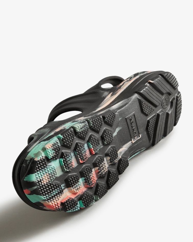 Hunter Women's BLOOM Marble Sandal Black