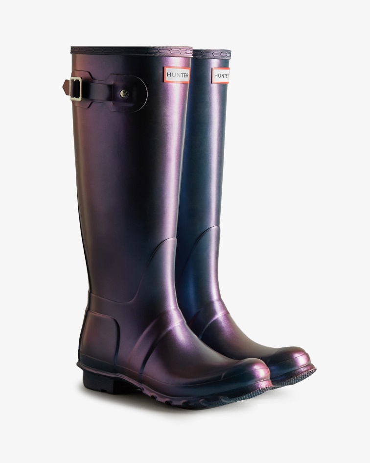 Hunter Women's Nebula Tall Rain Boots Stornoway Blue
