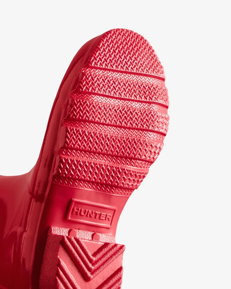 Hunter Original Big Kids (5-11 Years) Gloss Rain Boots Rowan Pink
