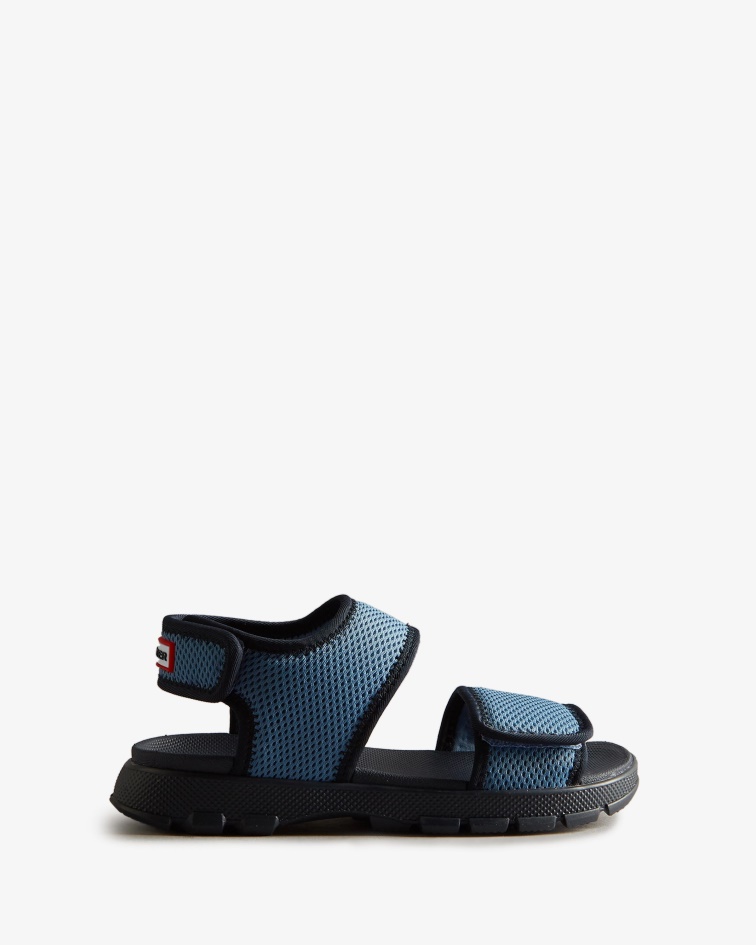Hunter Big Kids (5-9 Years) Mesh Outdoor Walking Sandals Stornoway Blue-Navy