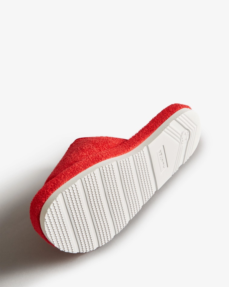 Hunter Women's Terry Towelling Beach Platform Adjustable Slide Hunter Red
