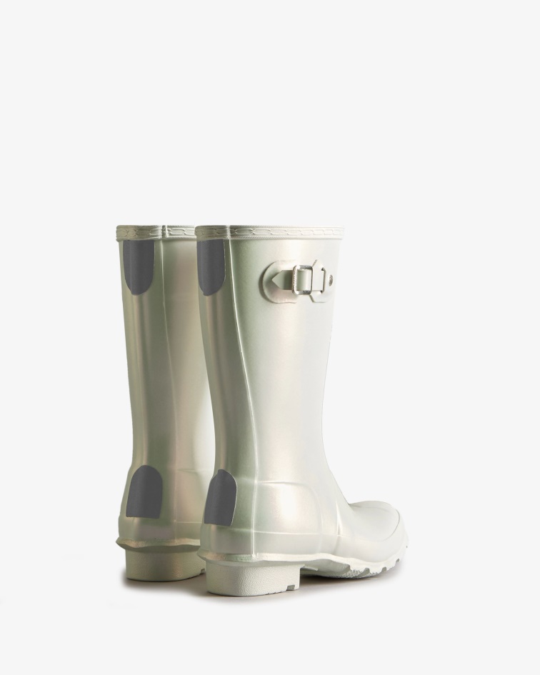 Hunter Big Kids (5-11 Years) Nebula Rain Boots Silver