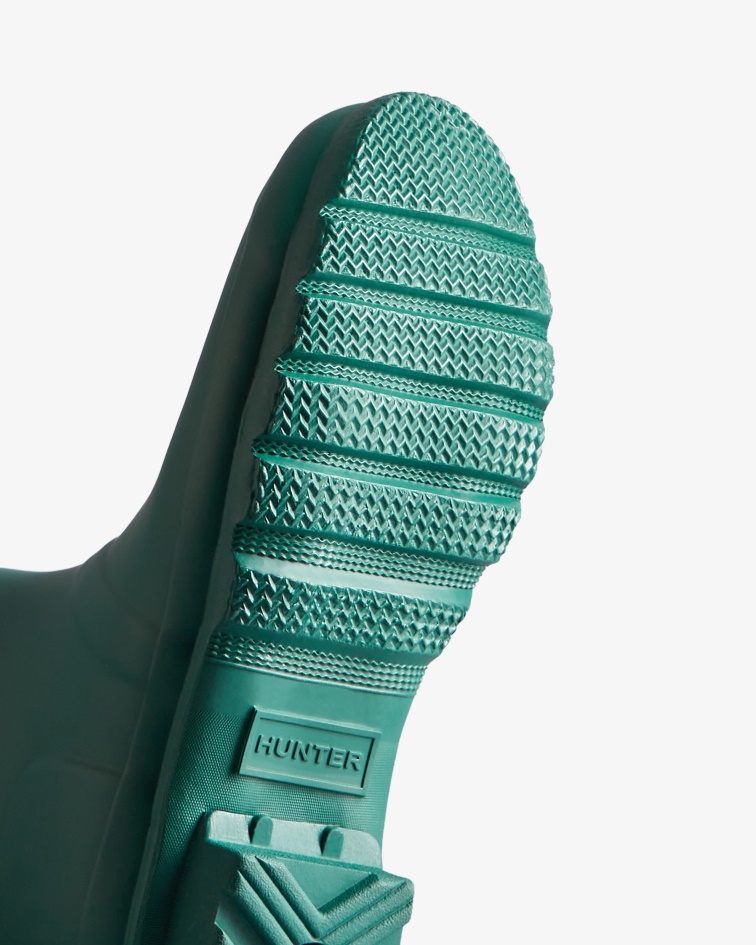 Hunter Women's Tall Back Adjustable Rain Boots Loch Awe Blue-Glenmore Rose