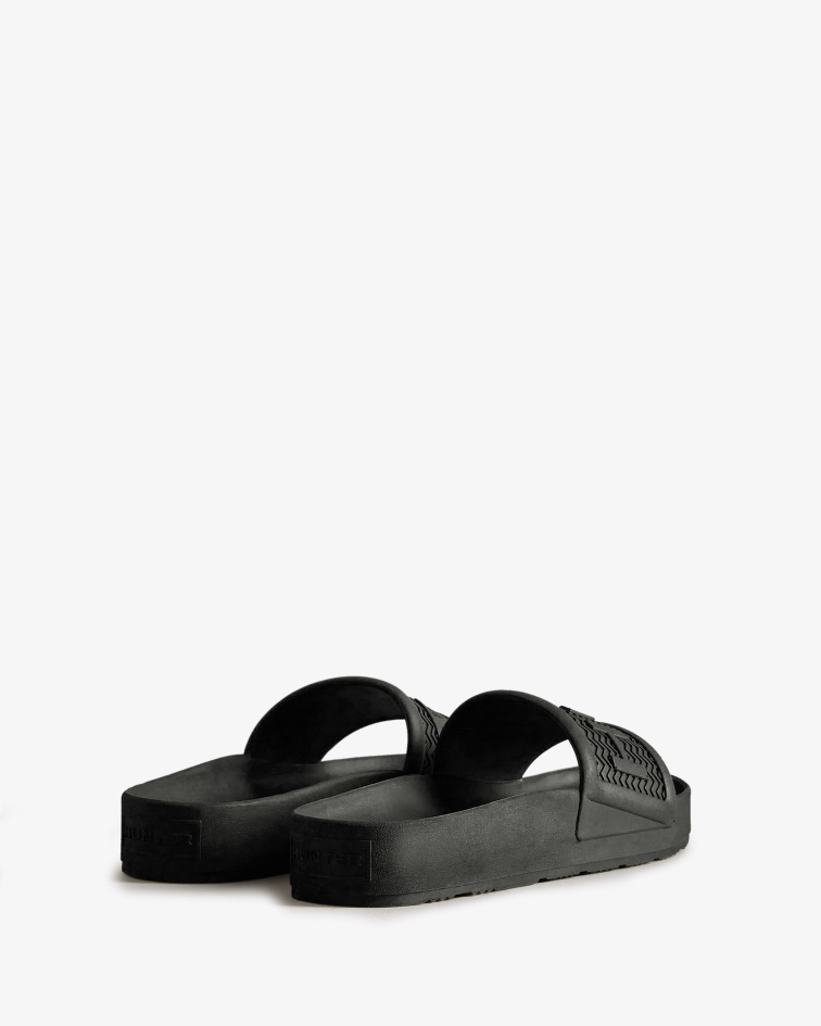 Hunter Men's BLOOM Slides Black