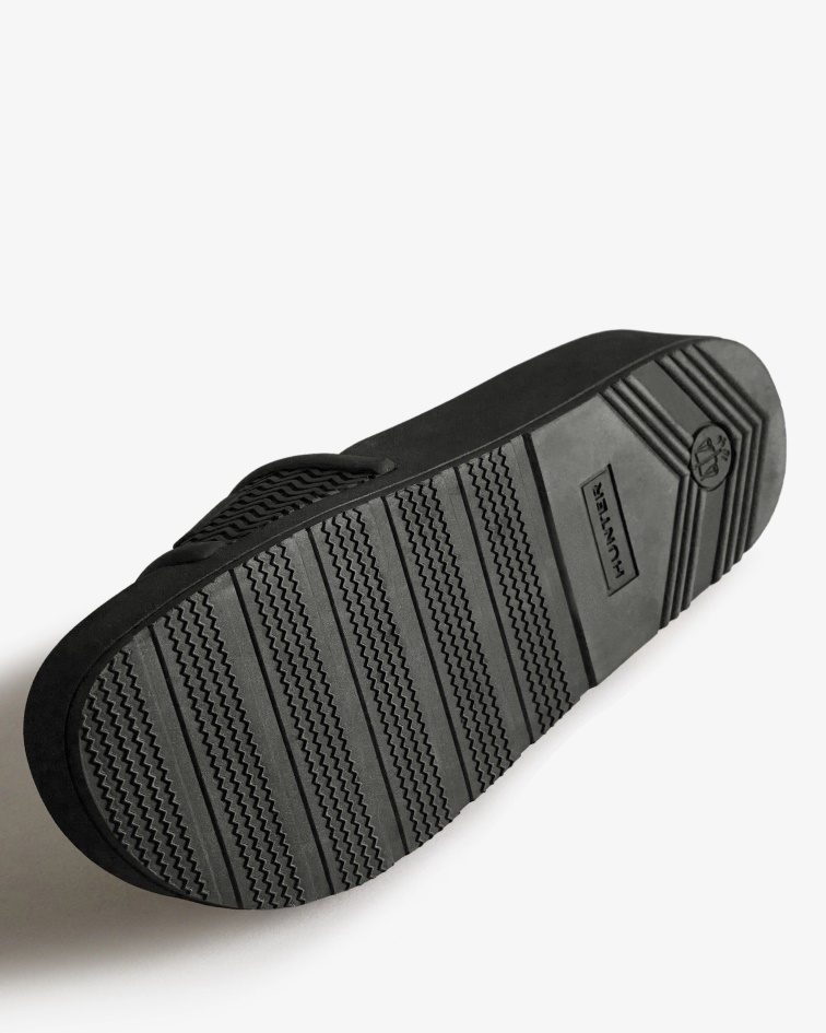 Hunter Men's BLOOM Slides Black
