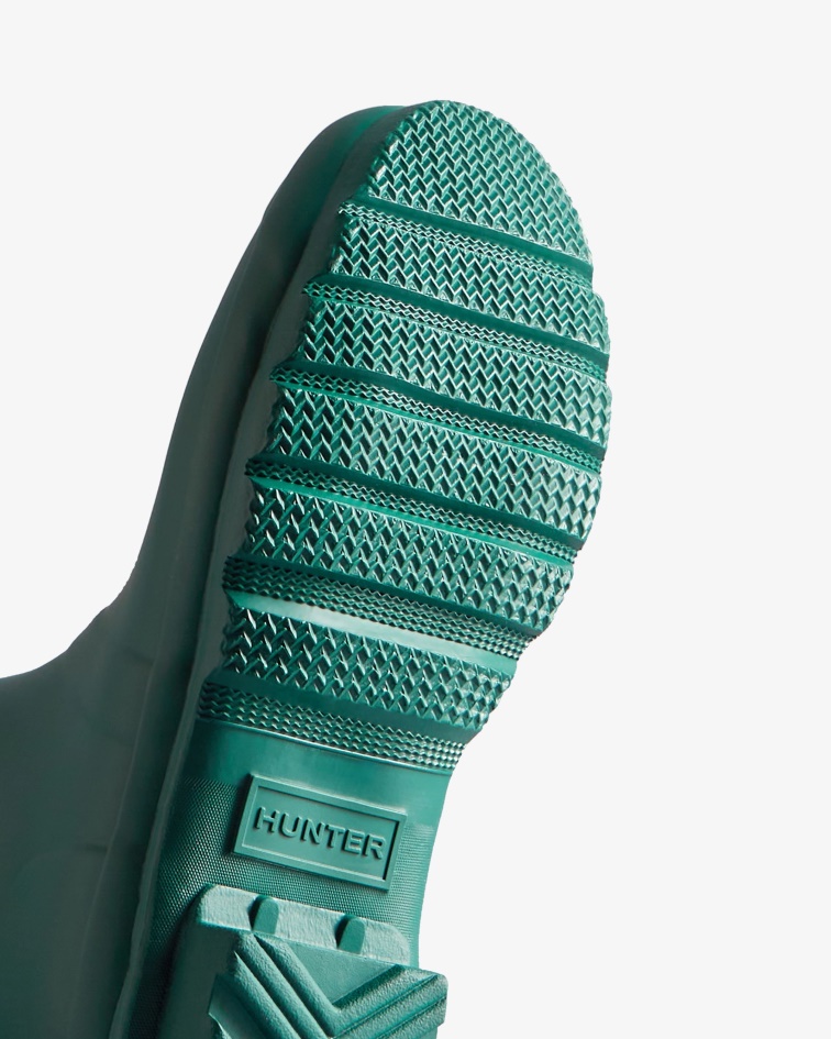 Hunter Women's Short Back Adjustable Rain Boots Loch Awe Blue-Glenmore Rose