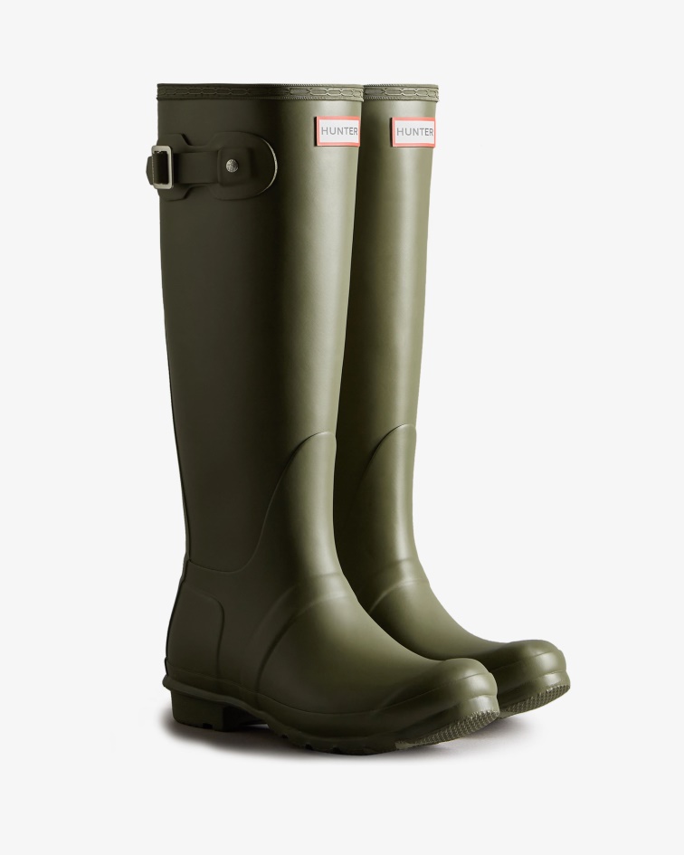 Hunter Women's Original Tall Rain Boots Olive Leaf