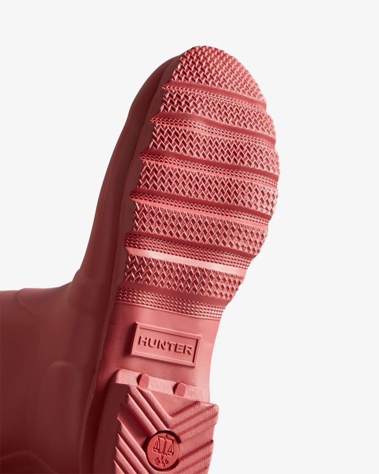 Hunter Women's Tall Back Adjustable Rain Boots Glenmore Rose-Sun-Cup Orange