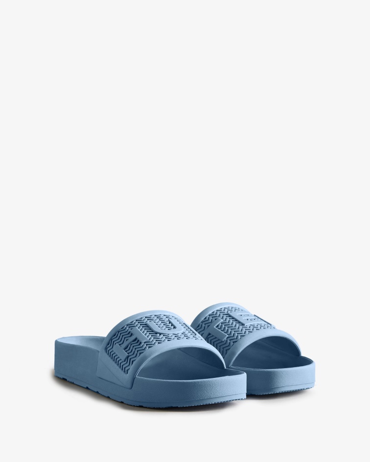 Hunter Men's BLOOM Slides Stornoway Blue