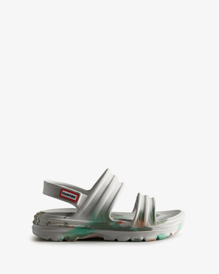 Hunter Women's BLOOM Marble Sandal White