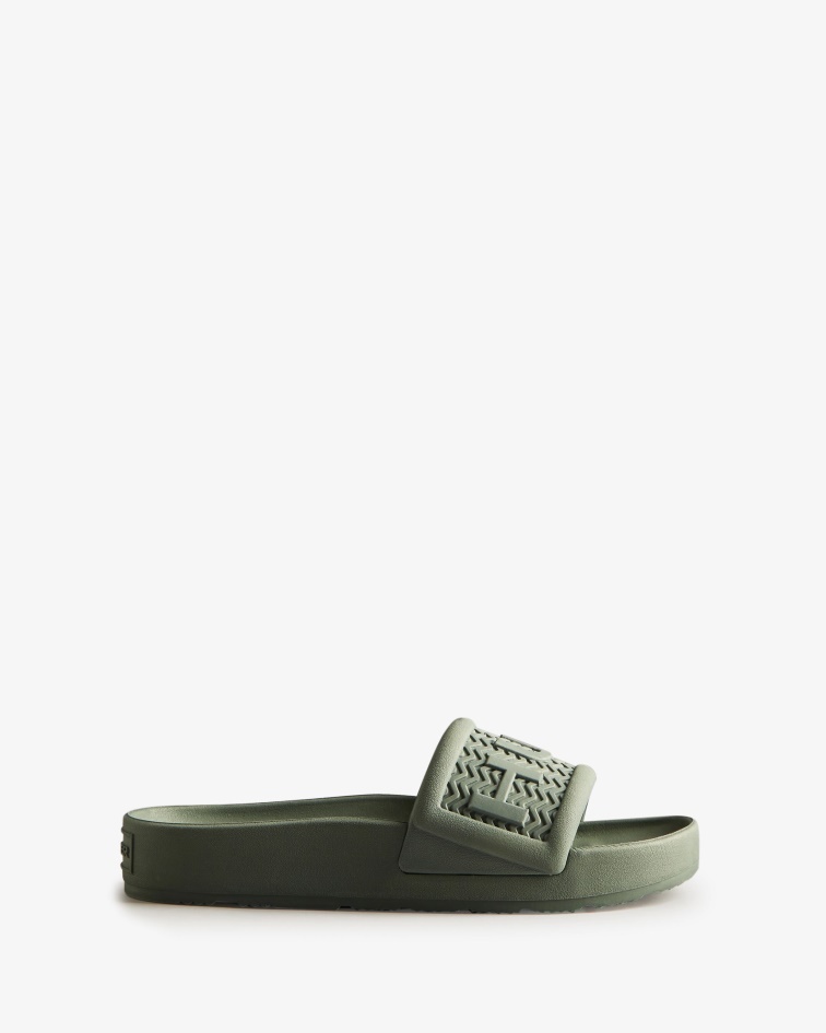 Hunter Women's BLOOM Slides Sweet Gale Green