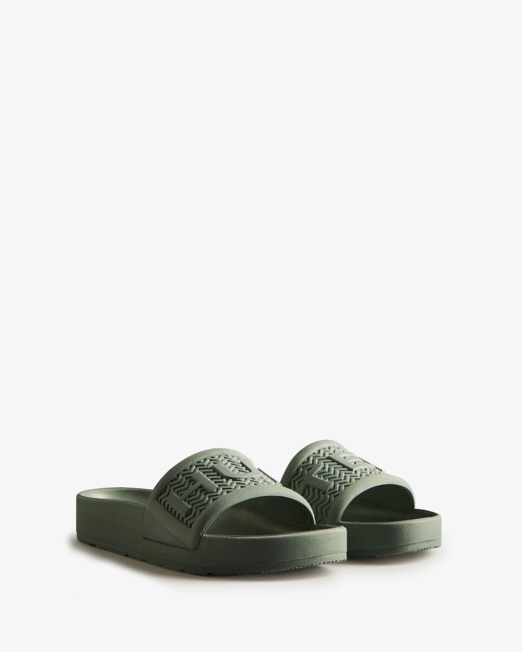 Hunter Women's BLOOM Slides Sweet Gale Green