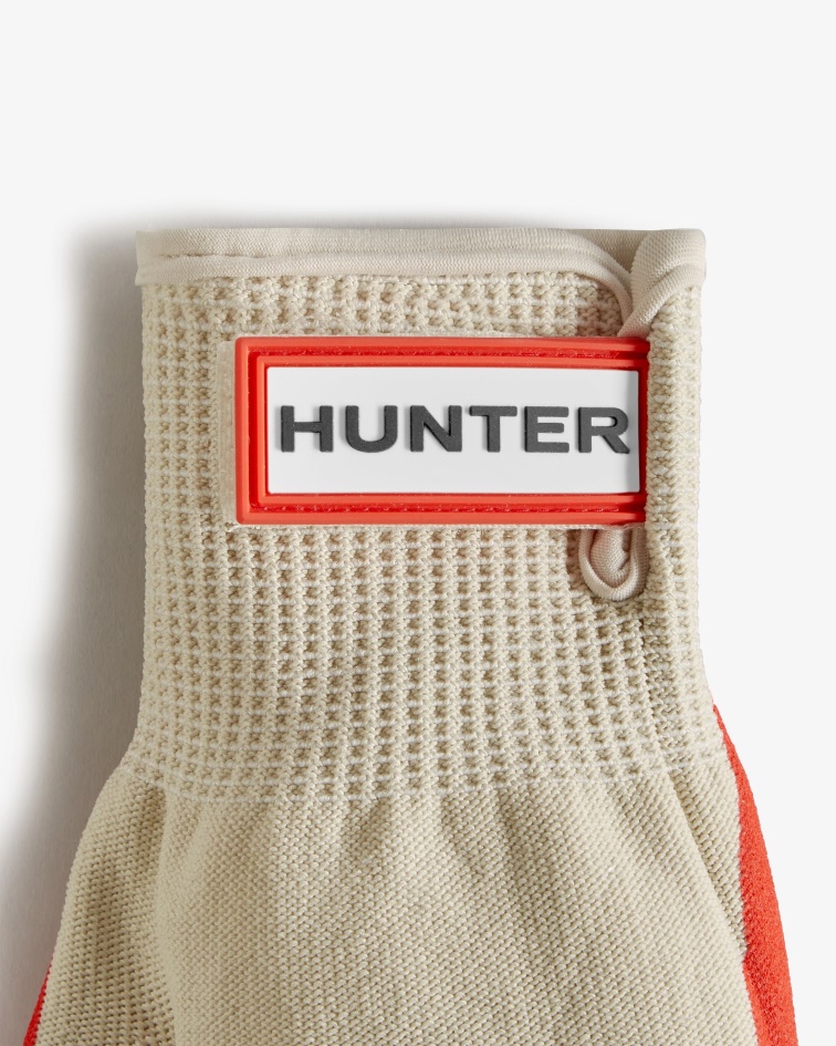 Hunter Rubberized Gardening Gloves Logo Red