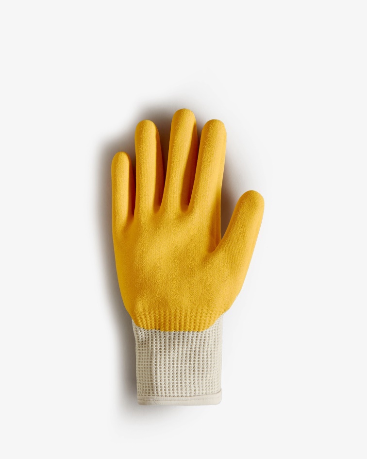 Hunter Rubberized Gardening Gloves Yellow