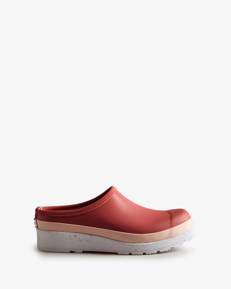 Hunter Women's Play Speckle Sole Clogs Glenmore Rose-Azalea Pink