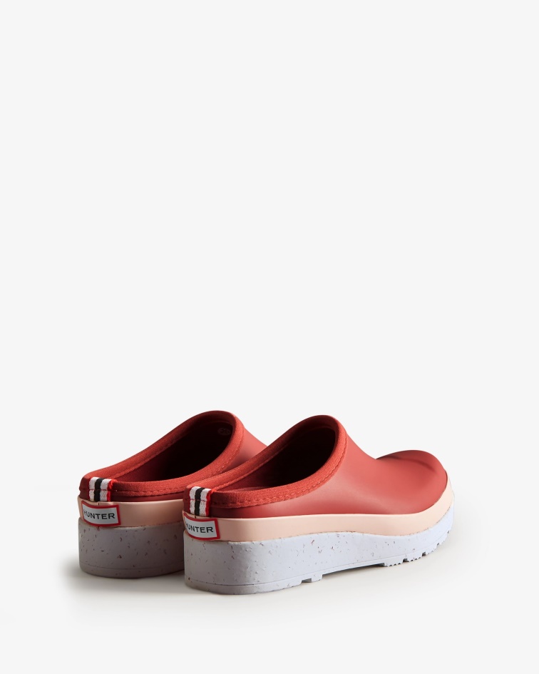 Hunter Women's Play Speckle Sole Clogs Glenmore Rose-Azalea Pink