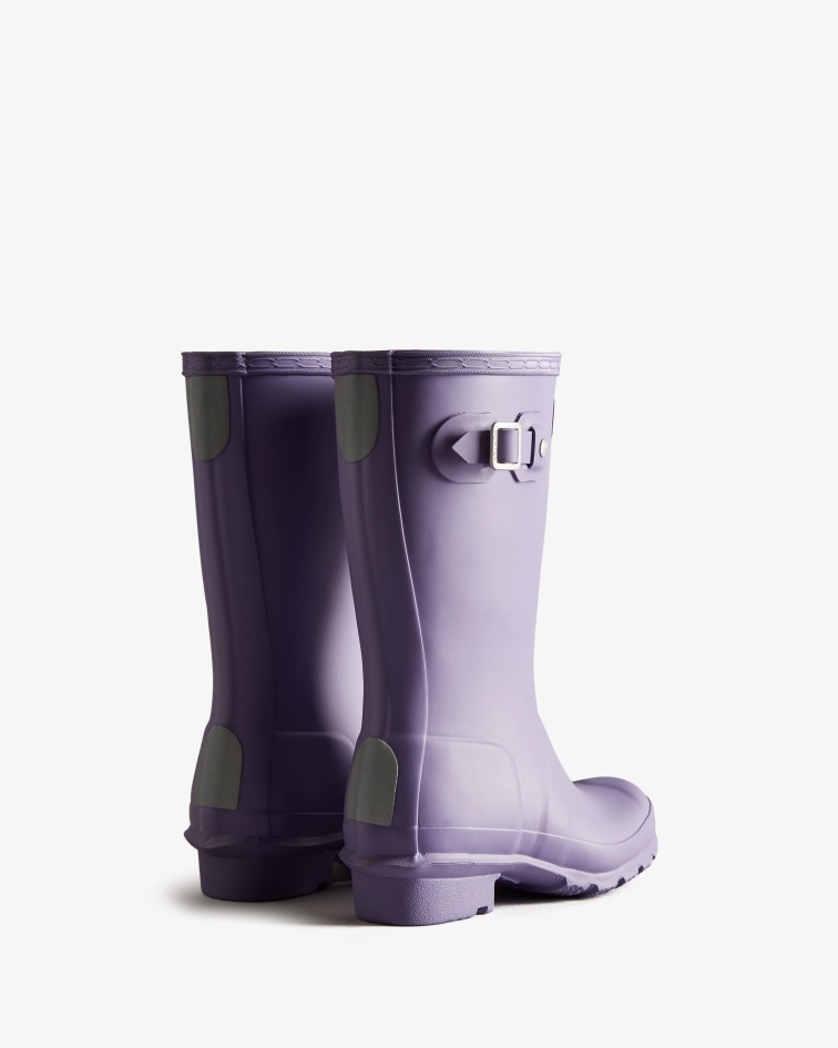 Hunter Original Big Kids (5-11 Years) Rain Boots Iridescent Purple