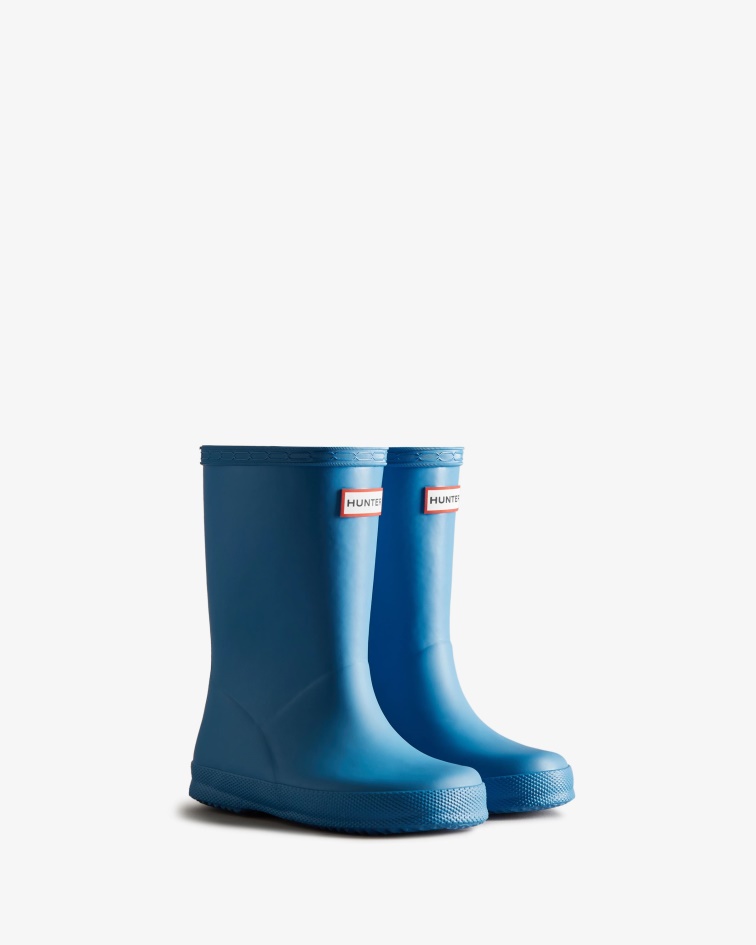 Hunter Original Kids First (18 Months-8 Years) Rain Boots Panorama Blue