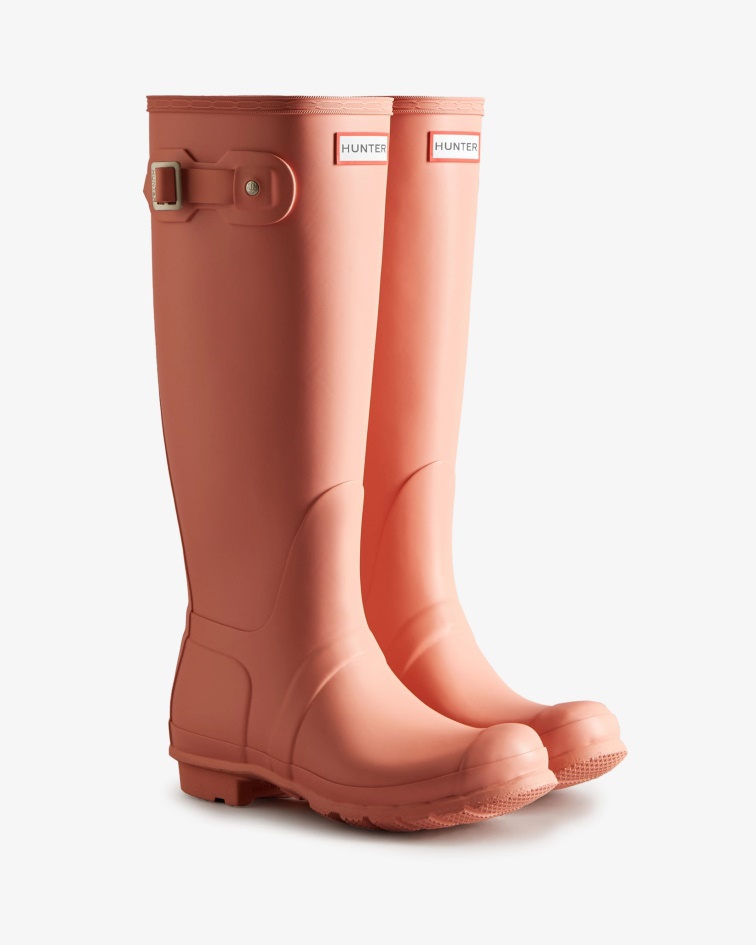 Hunter Women's Original Tall Rain Boots Rough Pink