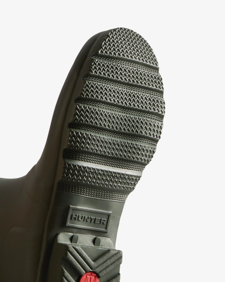 Hunter Women's Short Back Adjustable Rain Boots Maa Green-Wild Green