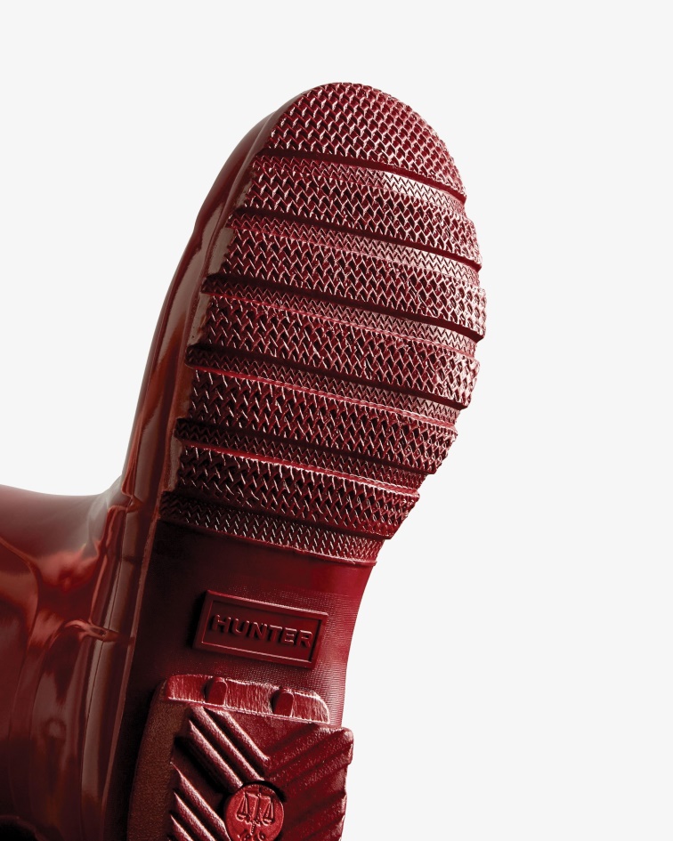 Hunter Women's Original Short Gloss Rain Boots Fall Red