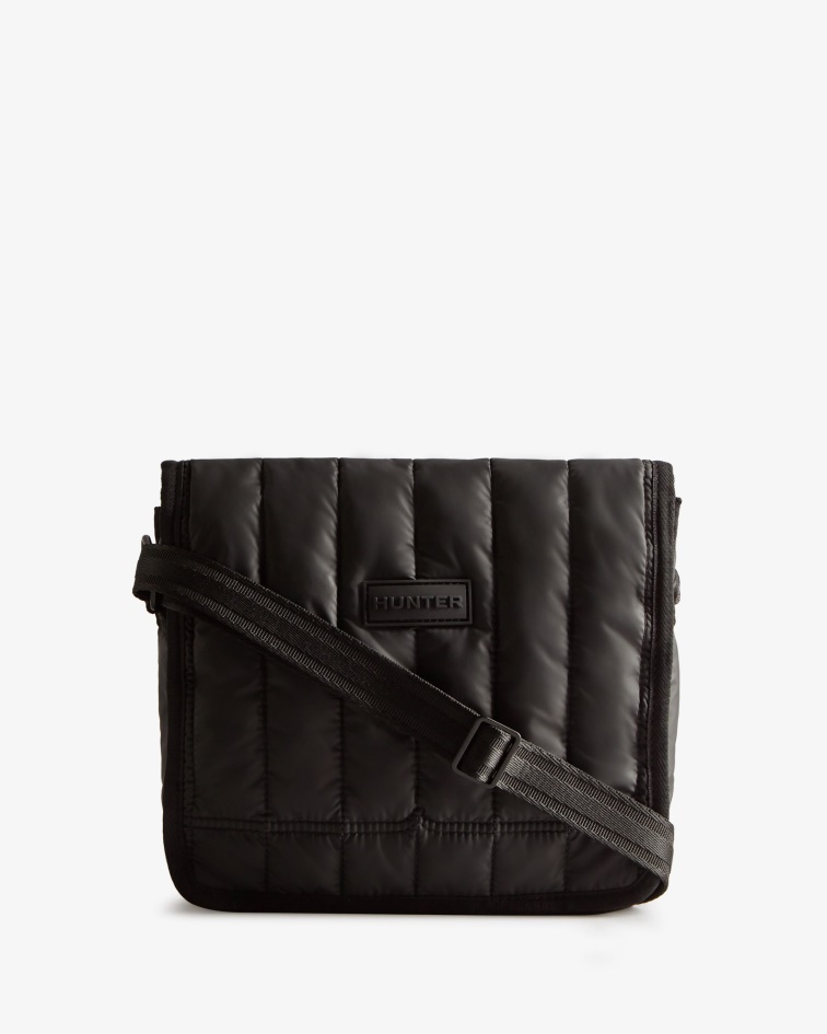 Hunter Intrepid Puffer Mini Messenger Bag Black