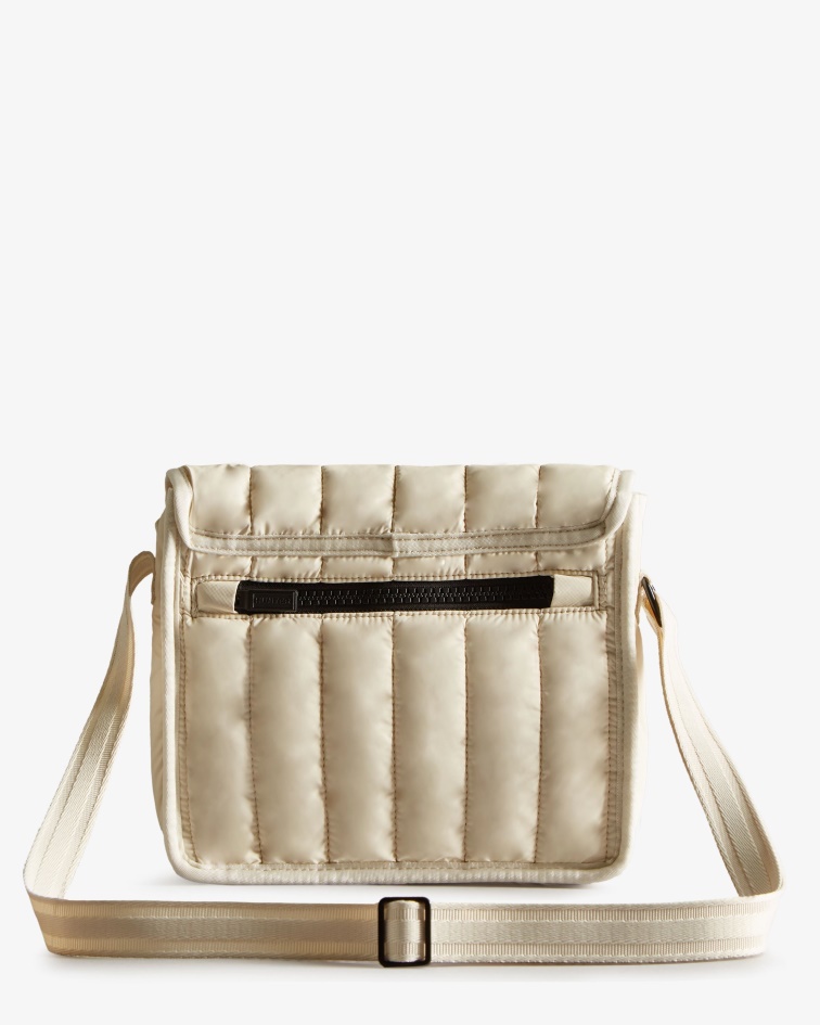 Hunter Intrepid Puffer Mini Messenger Bag White Willow