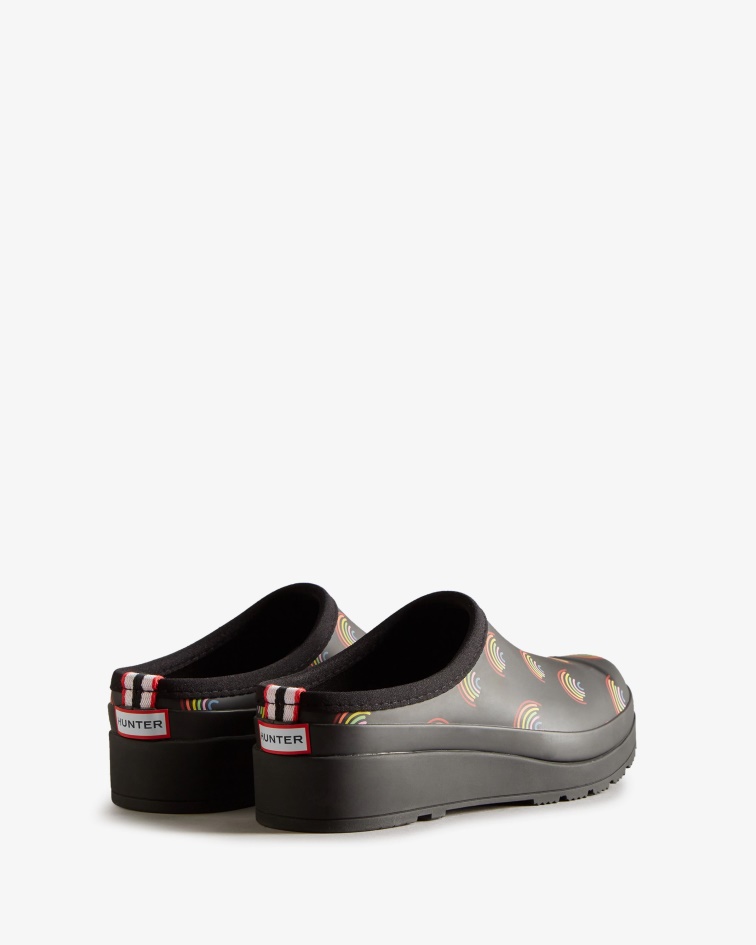 Hunter Women's Play Mini Rainbow Clogs Mini Rainbow Print