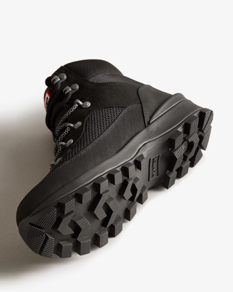 Hunter Women's Explorer Insulated Lace-Up Commando Boots Black