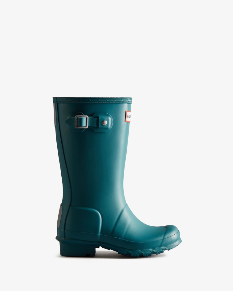 Hunter Original Big Kids (5-11 Years) Rain Boots Opaline Blue