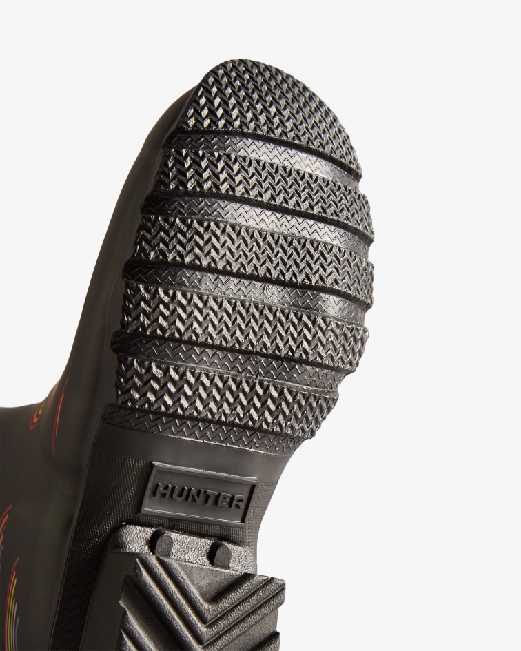 Hunter Big Kids (5-11 Years) Mini Rainbow Print Wellington Boots Mini Rainbow Print