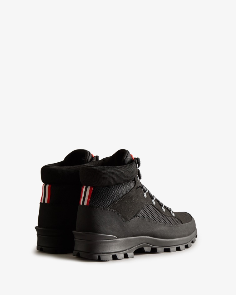 Hunter Men's Explorer Insulated Lace-Up Commando Boots Black