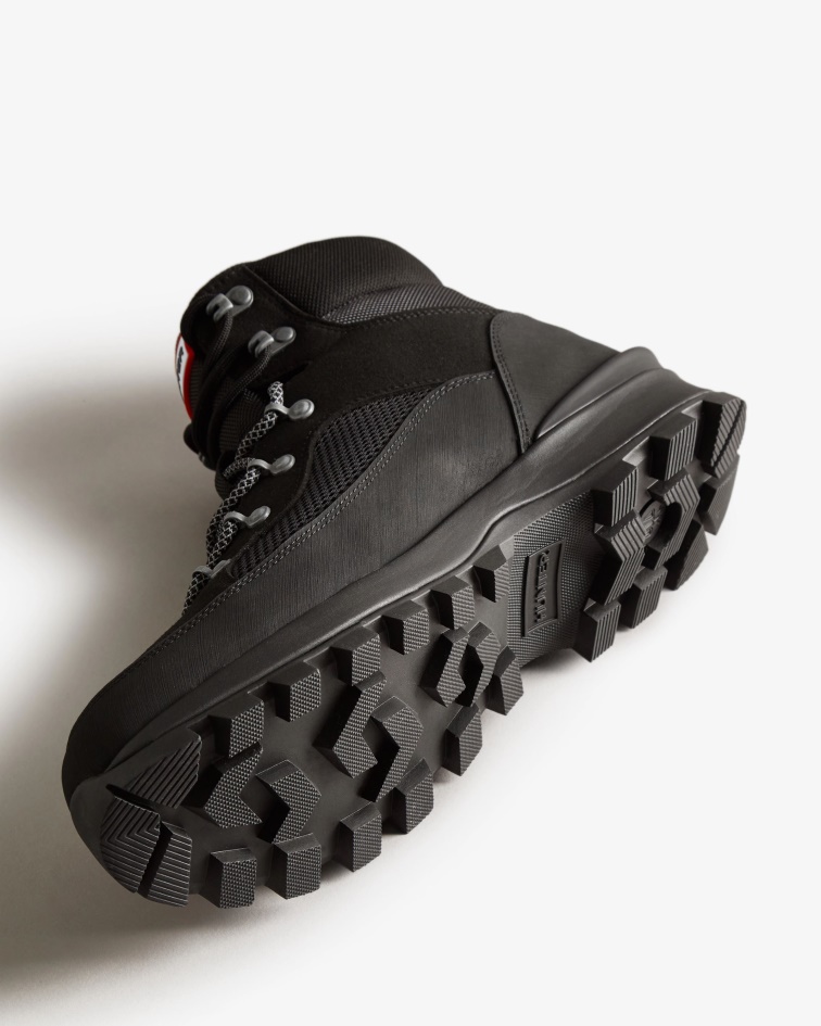 Hunter Men's Explorer Insulated Lace-Up Commando Boots Black