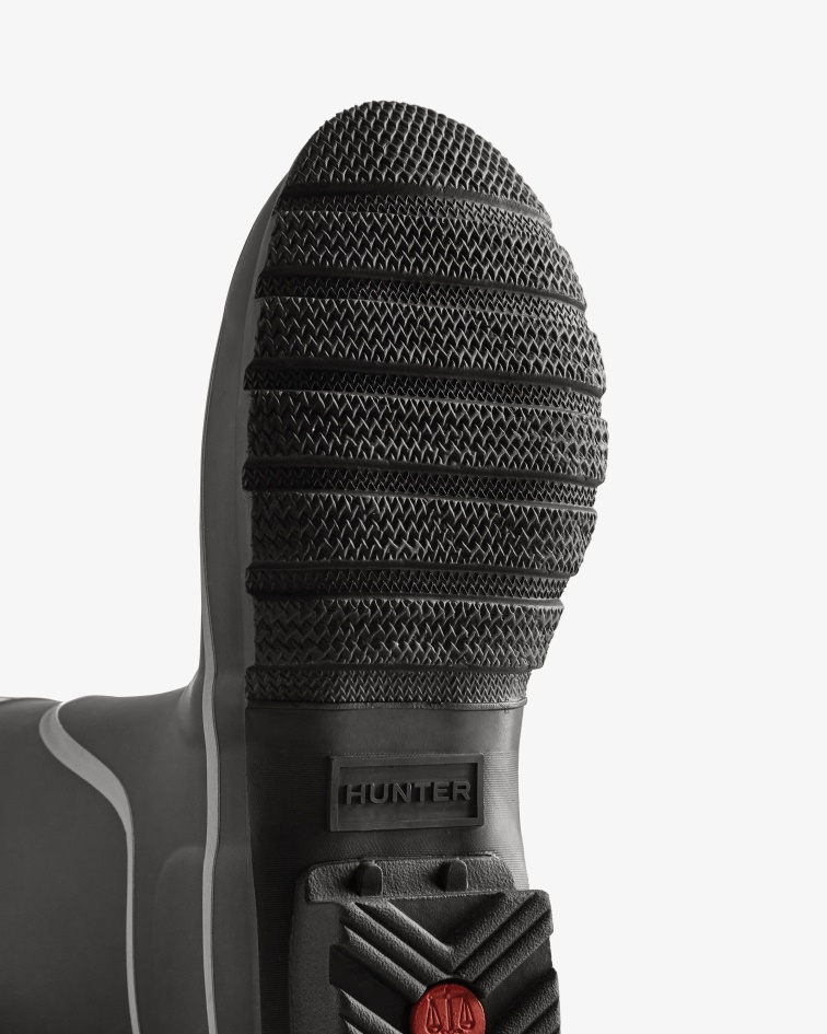 Hunter Women's Reflective Outline Short Rain Boots Black